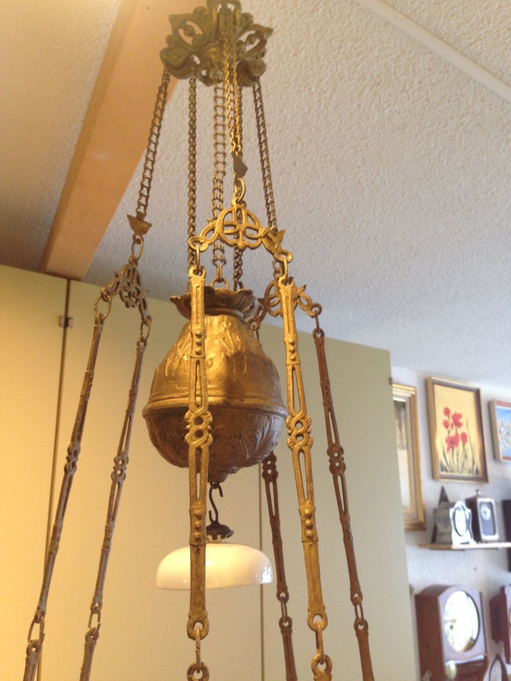 Lampes: Jugendstil Petrollampe mit Zug – D'occasion à Eschenbach par Alicekunst 8