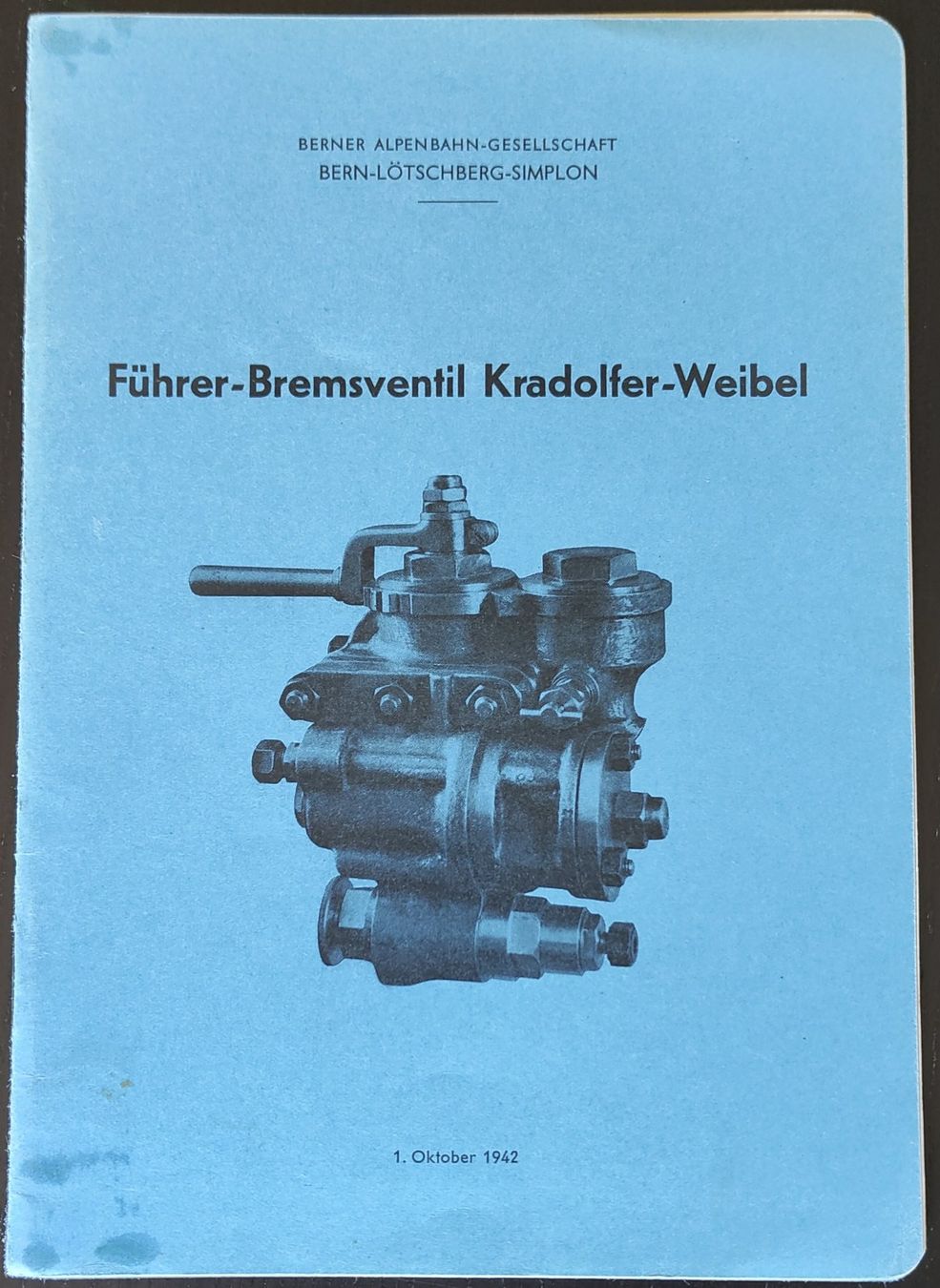 Documenti: Führer-Bremsventil Kradolfer-Weibel 1942 – Usato da Biberist venduto da Slick