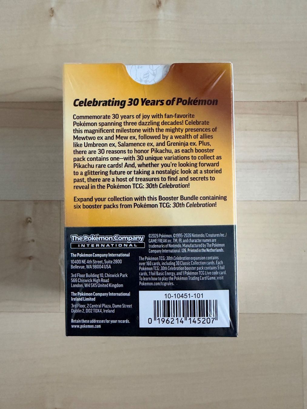 Pokémon Carte collezionabili: Pokémon 30th Celebration Booster Bundle sealed (EN) – Nuovo e nell'imballaggio originale da Reinach BL venduto da yan_tf27 1