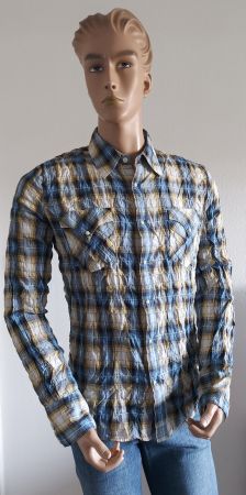Neues Nudie Jeans Herren Hemd Benny, Gr. M, gelb kariert