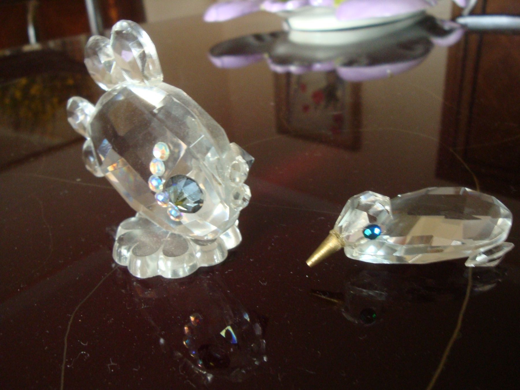 Figuren: 2 Glasfiguren: Fisch und Ente – Gebraucht aus häusernmoos von buc_8ftk 1