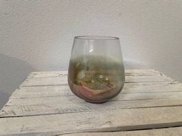 Moderne Glasvase in Rauchglas-Optik mit Farbverlauf | NEU