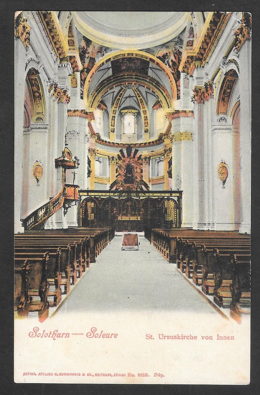 Cartoline postali: Solothurn St. Ursuskirche von Innen – Usato da Olten venduto da clotaldi