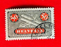 FLUGPOST 9 FLUGZEUG STEMPEL BASEL 18 1923