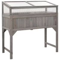 vidaXL Hochbeet m Gewächshaus 110x54x120 Tanne massiv NP 164