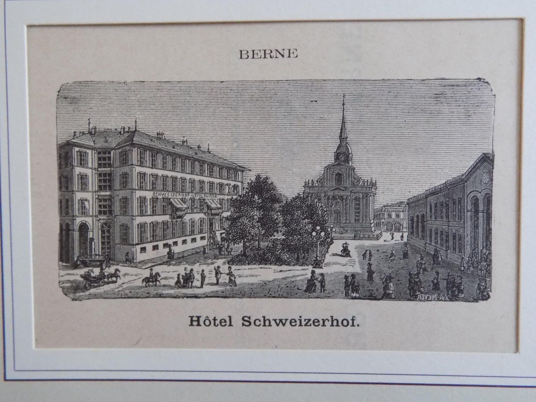 Incisioni: Hotel Schweizerhof in Bern – Usato da Risch venduto da Antikfee 1