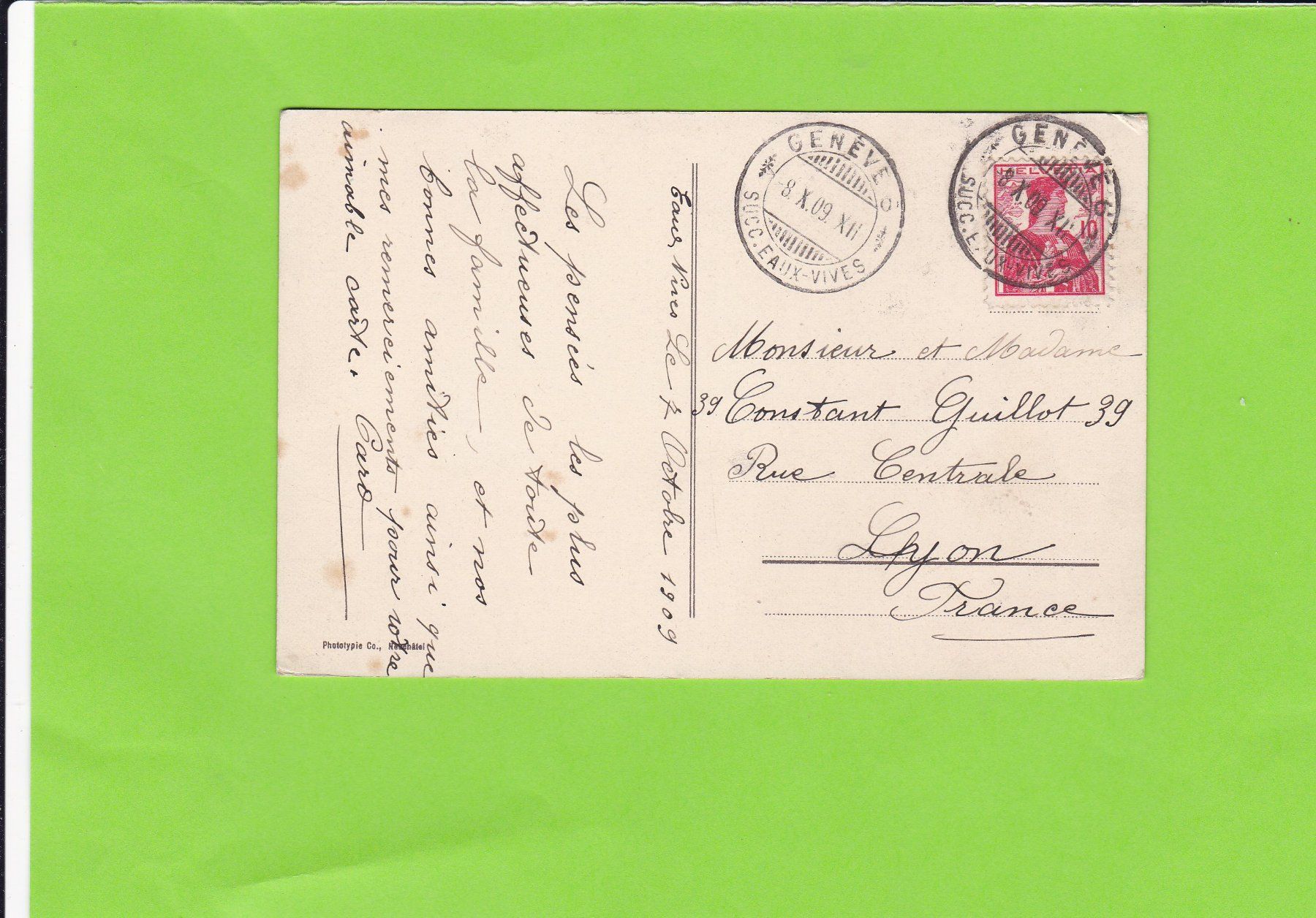 Cartoline postali: Genève-La rade au clir da lune – Usato da St. Peterzell venduto da neckertal 1