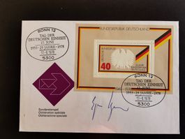 Autogramm Egon Bahr   Sonderstempel  Rarität  Deutschland