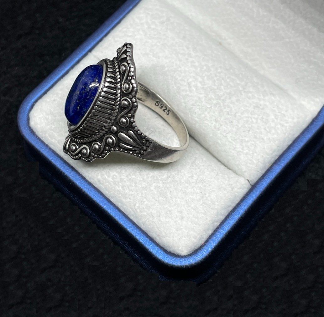 Anelli: Vintage Lapis Lazuli Ring, Sterlingsilber Gr. 61 – Nuovo (secondo la descrizione) da Thun venduto da Creative-Art-Tess 4