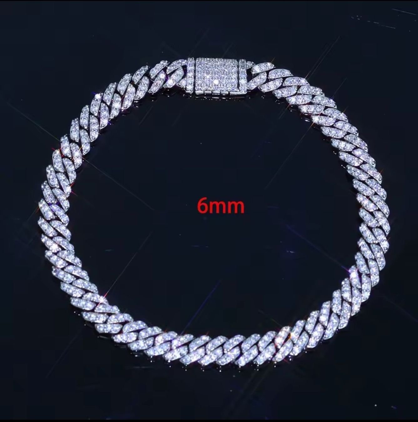 Catenine: Iced out Kette Silber 55 cm x 6mm – Nuovo e nell'imballaggio originale da Suhr venduto da ChronixChronometer 1