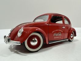 Volkswagen VW Käfer 1:18 Coca-Cola, rot, SOLIDO