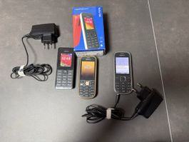3x Nokia Handy, Set mit 2 Ladegeräten voll funktionsfähig