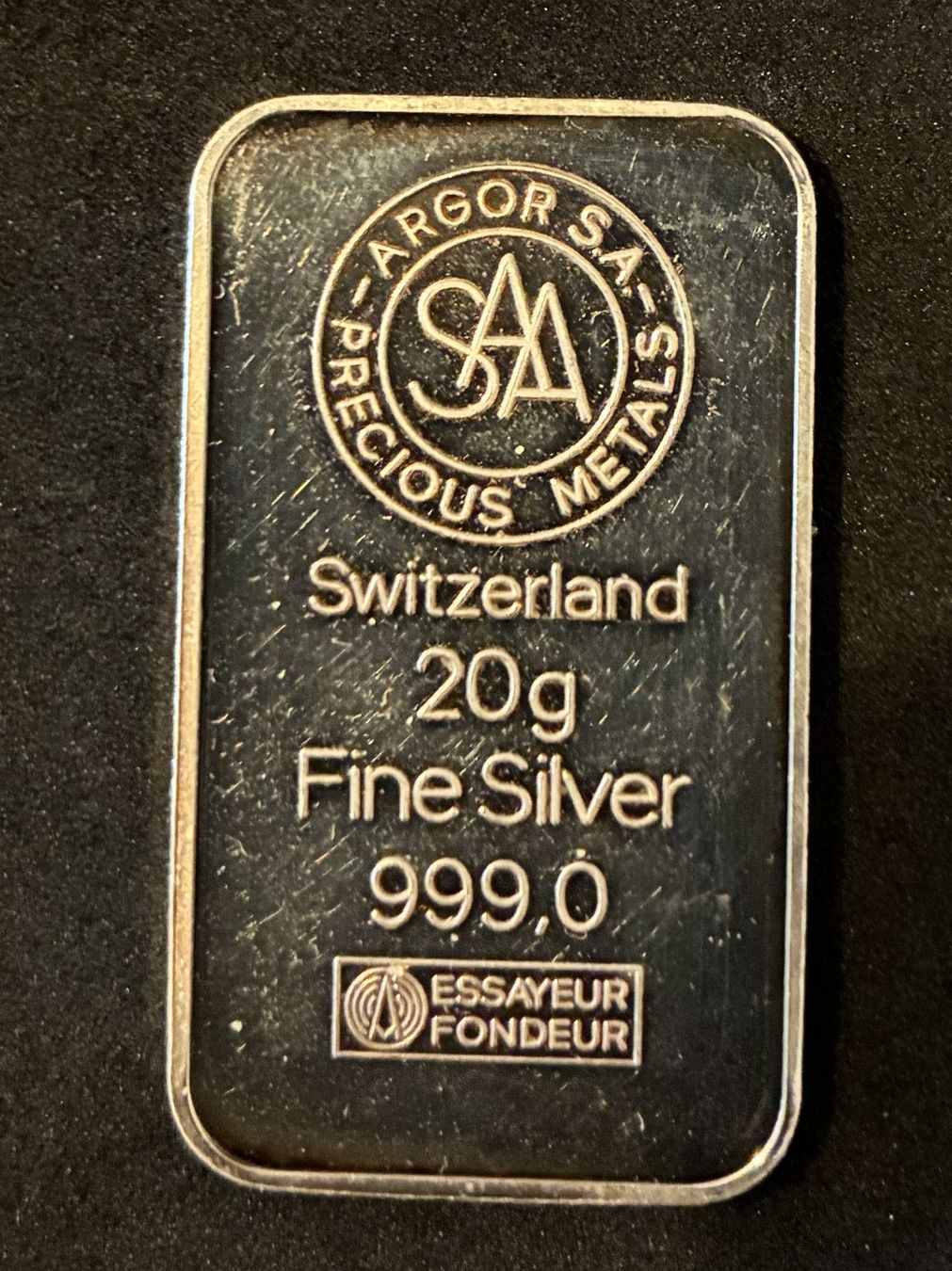 Metalli preziosi: 20g Argor 999er Silber Barre – Usato da Köniz venduto da Habenix
