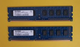 DDR3 DIMM 2GB RAM PC3-10600U-9-10-A0 EBJ20UF8BCF0-DJ-F / 210