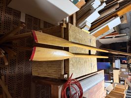Paire de rames en bois vintage