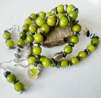 Edelstein Set Nephrit Jade & Peridot – Silber 925 Unikat