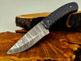 Geprüft! 1A Knife Faltenstahl DAMASCUS Damast Jagd Messer