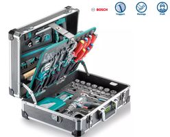 technocraft Alu-Werkzeugkoffer 147-tlg. & Bosch GSR 12V-15