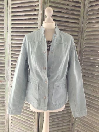 Veste bleu pastel BIAGGINI t. 38 NEUF