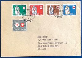 1957 Pro  Patria Satzbrief nach Holland