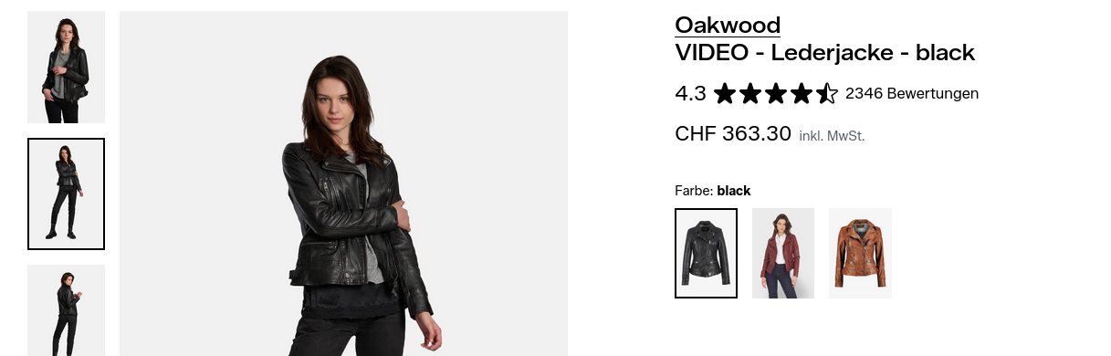 Giacche: Neue Oakwood Lederjacke, schwarz, Gr. M – Nuovo (secondo la descrizione) da Bern venduto da alunginchen 5