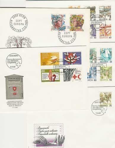 Alle Briefmarken: FDC Werbe-Sätze Kat. 636-742 (FC118) – Gebraucht aus Seuzach von Philahits