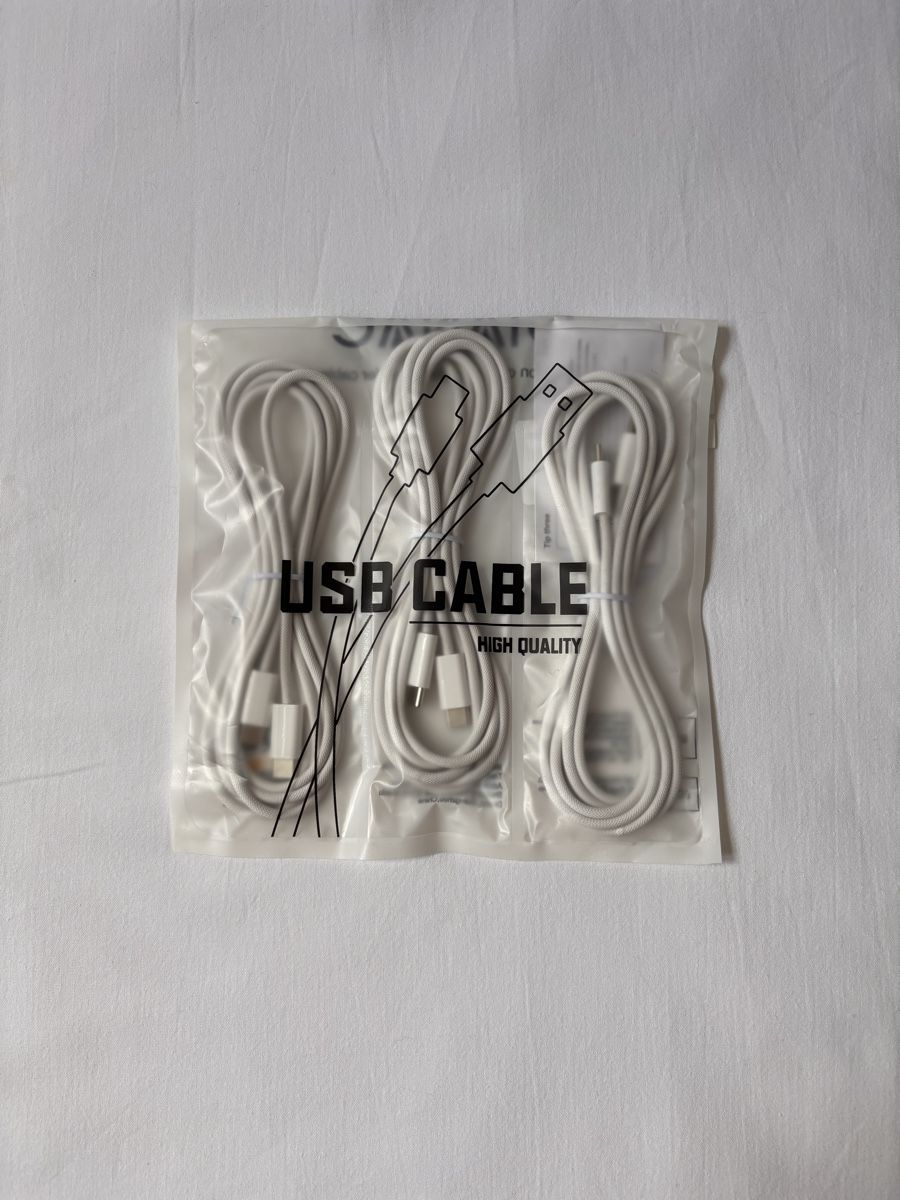 Cavi: Câbles USB-C – lot de 3 pièces compatible iPhone / Android – Nuovo e nell'imballaggio originale da Romanel-s-Lausanne venduto da Lawdisy-