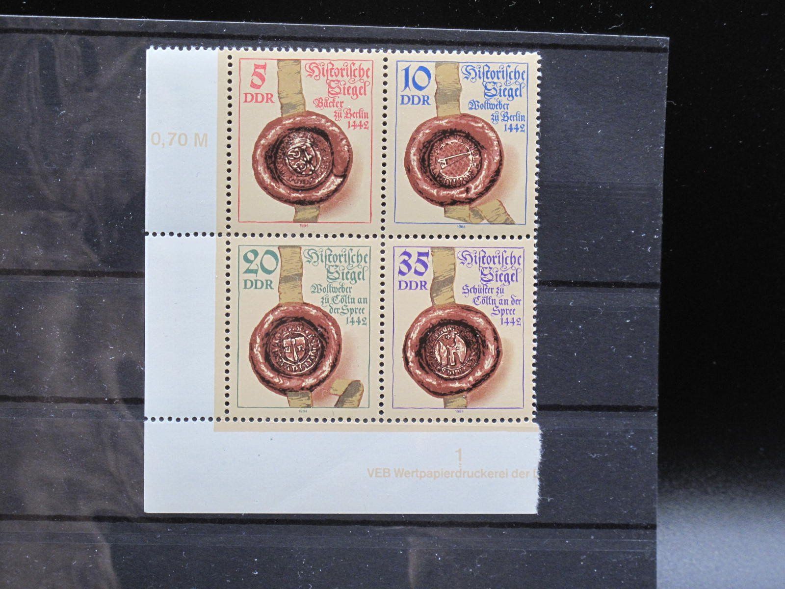 Alle Briefmarken: DDR 1984 Historische Siegel ** – Gebraucht aus Wil SG von fva01