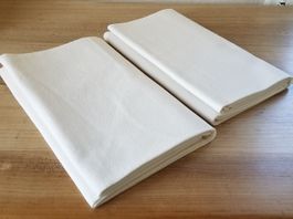 2x unbenutzte Vintage Leintücher, Leintuch von 1940/50