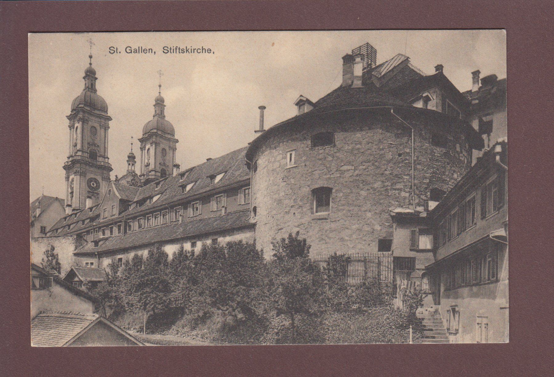 Cartoline postali: ST. GALLEN - Stiftskirche - 1910 – Usato da Pully venduto da nicecards