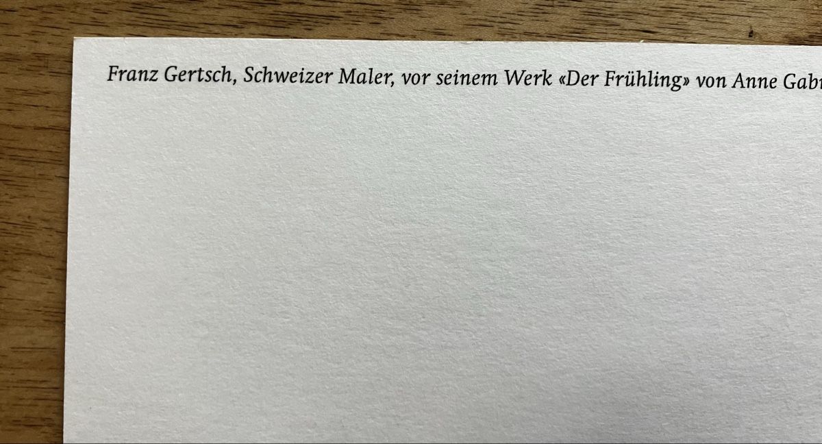 Ansichtskarten: AK Franz Gertsch – Neu (gemäss Beschreibung) aus Buchs AG von Allerleis 2