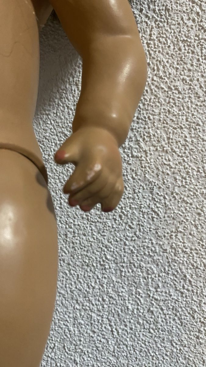 Bambole: Alte Puppe mit Strickkleid ca. 50er Jahre – Usato da Zürich venduto da Timi80 5