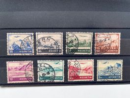 CH Flugpost F27-34 gestempelt kplt. Serie schöne Stempel