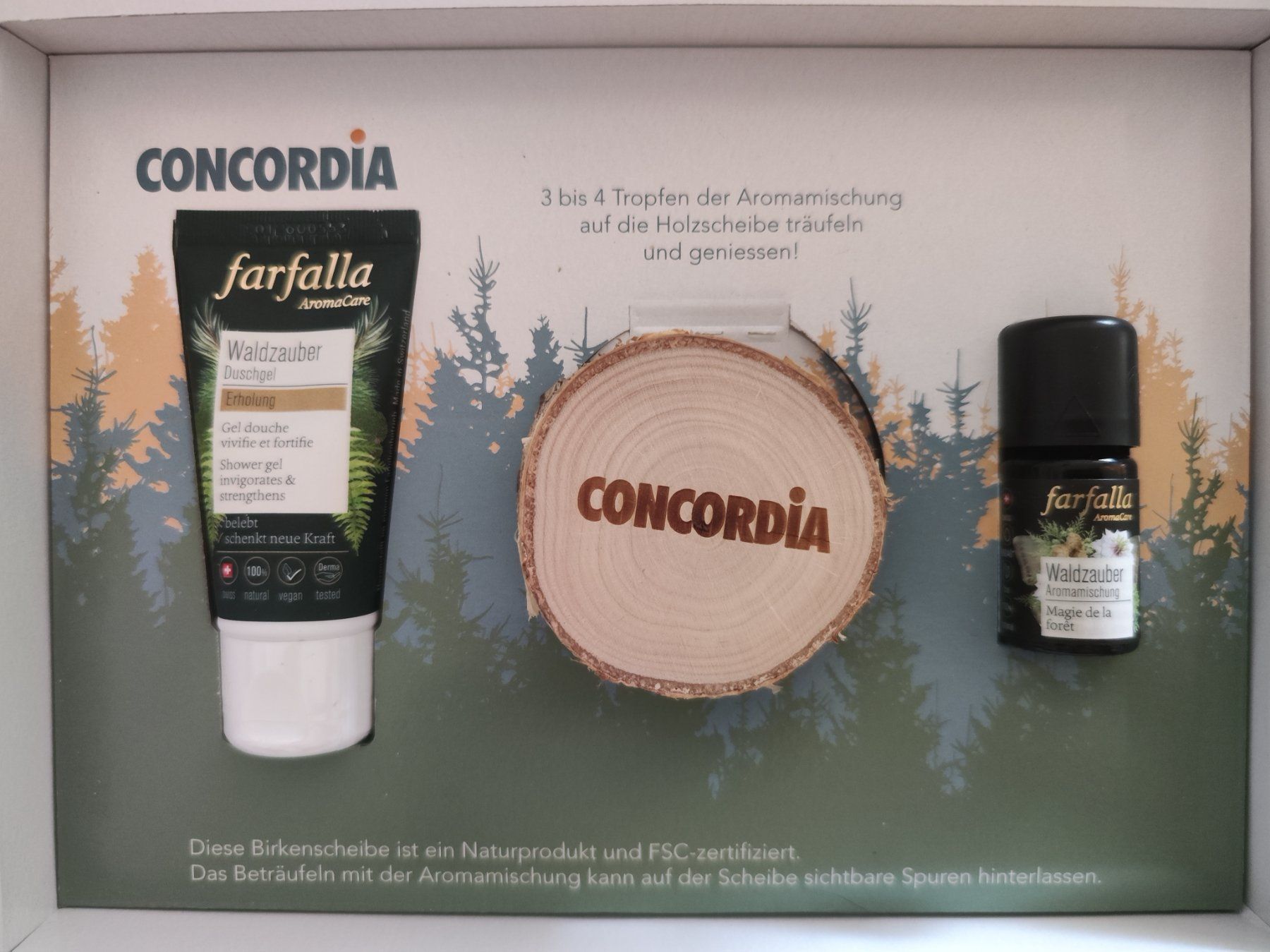 Doccia: Duschgel / Aromamischung und Birkenscheibe – Nuovo e nell'imballaggio originale da Fislisbach venduto da Hast1976