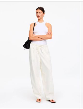white cotton trousers from Arket size S