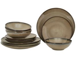 + Places of Style Geschirr Set 12-tlg. Tafel Service ELLEHOM