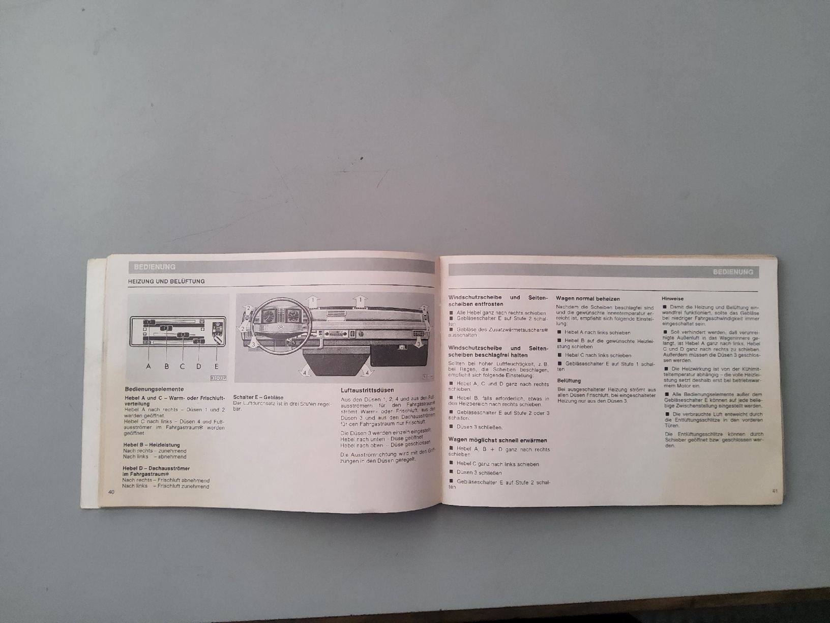 VW Dokumente: VW Bus T3 / Bedienungsanleitung – Gebraucht aus Schüpfen von ber_j6b6 2