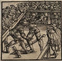 Orig. Holzschnitt, Kampf, Stumpf - Chronik,1548, RAR!!!