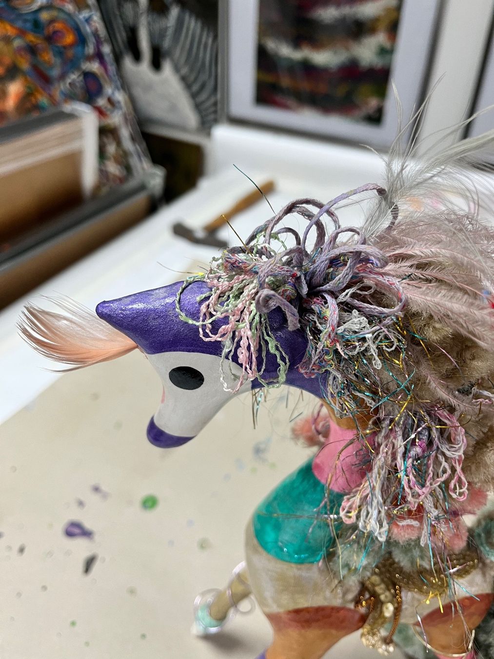 Statuette: schöne Original Hand gefertigt Pferde – Usato da Riehen venduto da mcmal 2