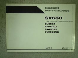 Ersatzteil -Katalog Suzuki SV 650   Jg.1999-1