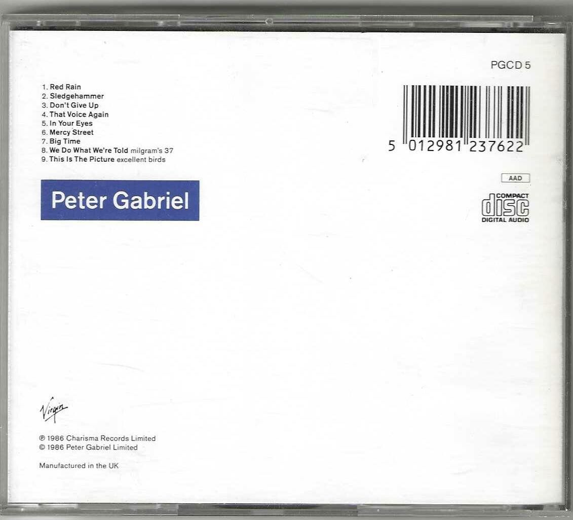 CDs: Peter Gabriel – So – Gebraucht aus Genève von CDLPBookS 1