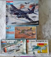 4 Modellbau Flugzeugbausätze 1:48 gebraucht Zustand