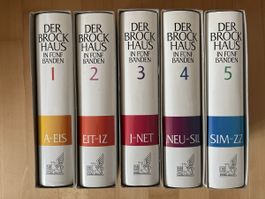 Brockhaus Enzyklopädie, 5 Bände, Top Zustand, komplett!