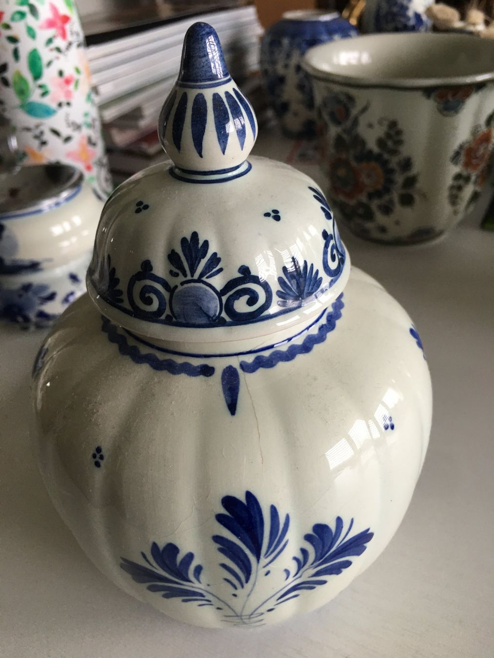 Tutte le decorazioni: Originelles Gefäss, Delfs Blau, mit Deckel – Usato da Eich venduto da Jokove63 1
