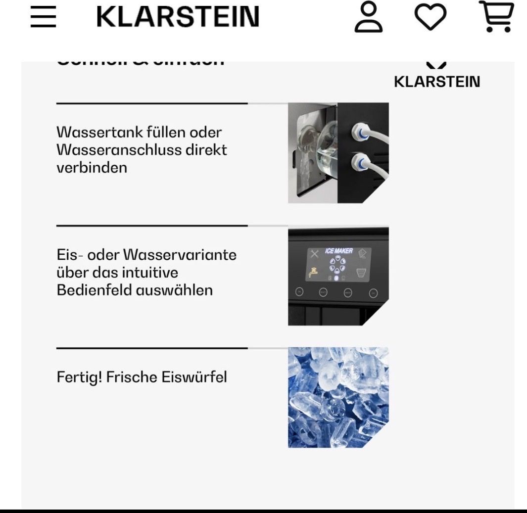 Küchengeräte: Klarstein Eiswürfelmaschine – Gebraucht aus Rüdtligen von Blibxsung 3