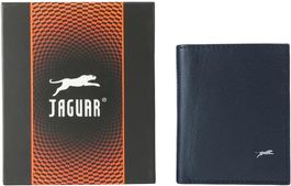 JAGUAR Kartenhalter aus Leder – 10 Kartenfächer Blau