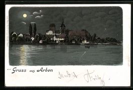 Litho Arbon, Ortsansicht vom Wasser her