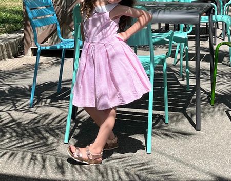Beautiful pin strip (pink and white) Polo Ralph Lauren dress
