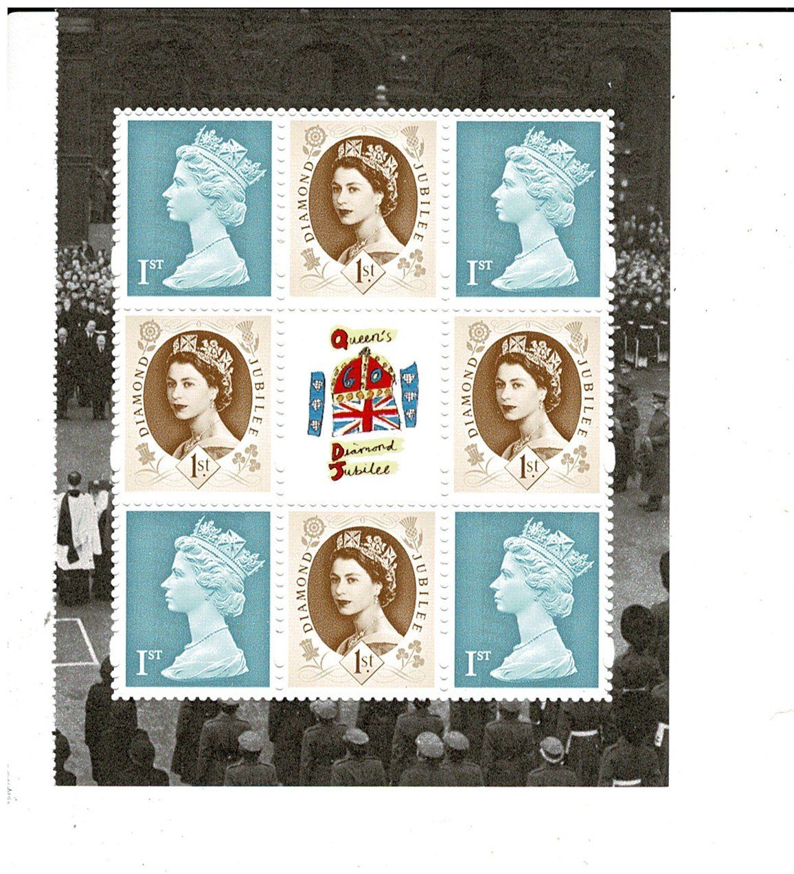 Alle Briefmarken: UK Diamond Jubilee 1 Block ** – Neu (gemäss Beschreibung) aus Lausanne von Whorvath