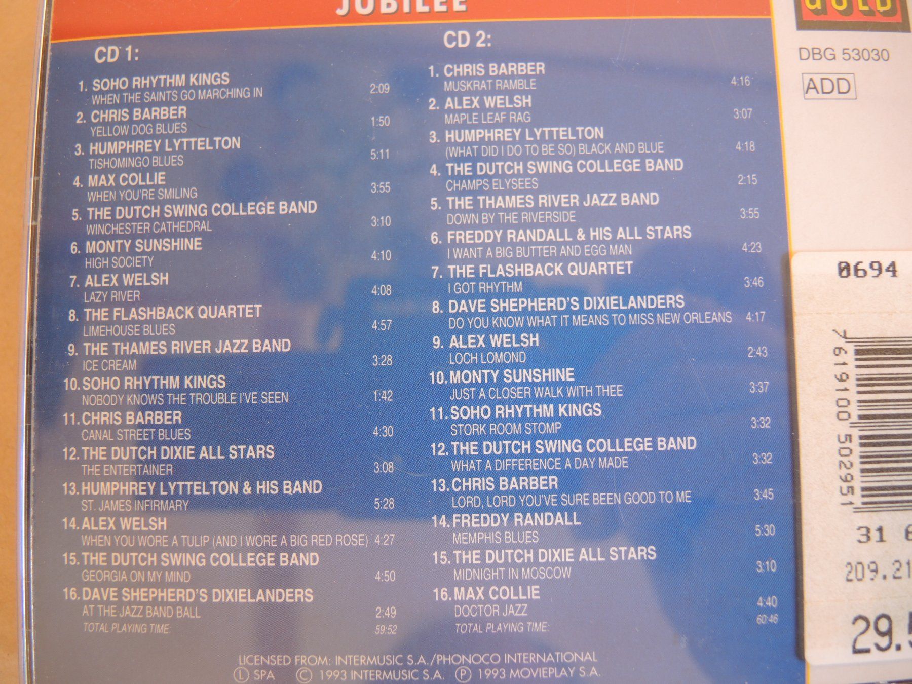 CD: Dixieland Jubilee 2 CD Set - Gold Edition - Top – Usato da Rorschach venduto da maeck8 4